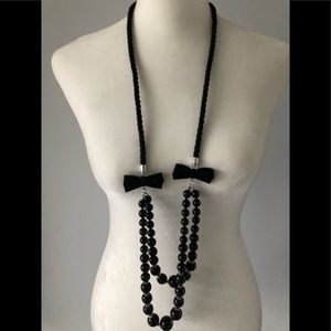 Fun Black Long Necklace